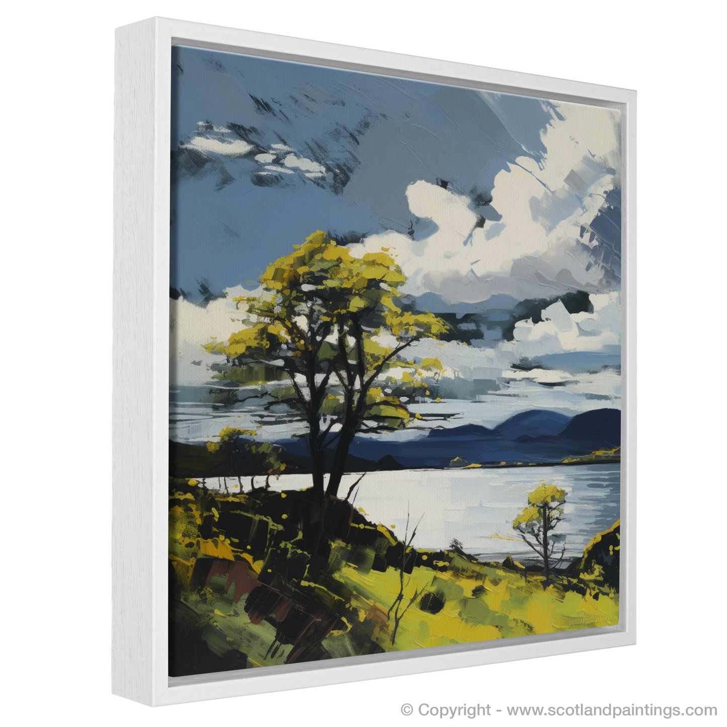 Painting and Art Print of Loch Lomond in summer entitled "Summer Radiance at Loch Lomond".