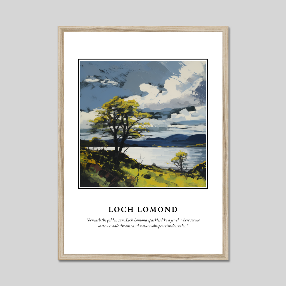 Poster in a natural frame