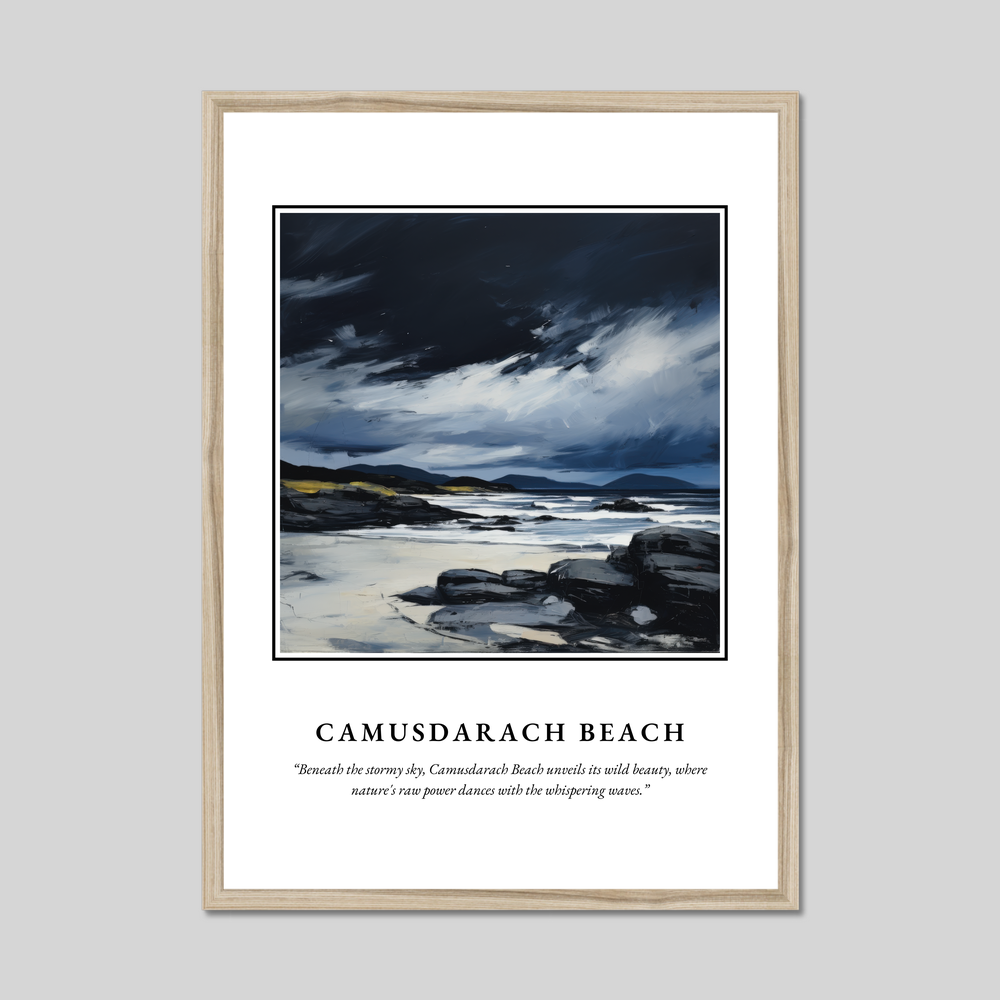 Poster in a natural frame