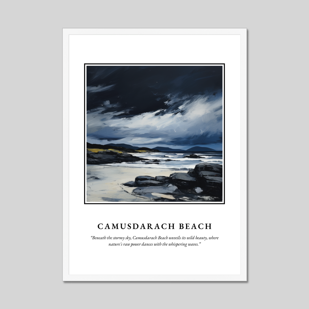 Poster in a white frame