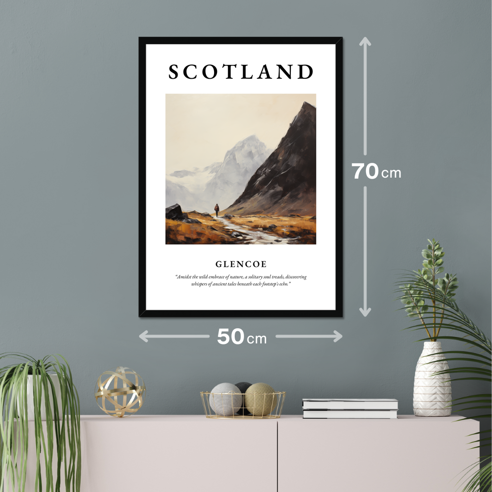 Poster of Glencoe hanging on a wall