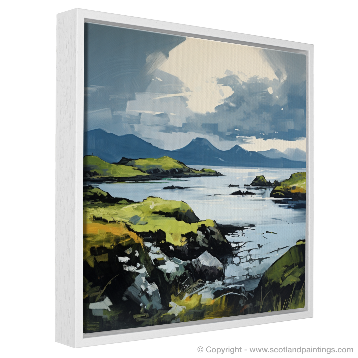 Painting and Art Print of Isle of Raasay, Inner Hebrides in summer entitled "Summer Serenade on the Isle of Raasay".