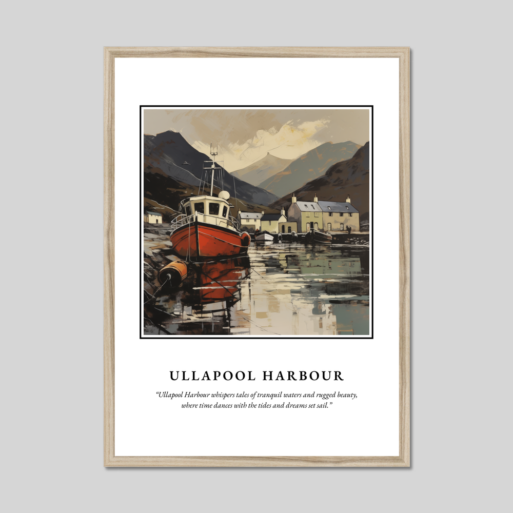 Poster in a natural frame