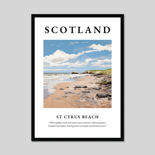 Poster of St Cyrus Beach, Scotland.