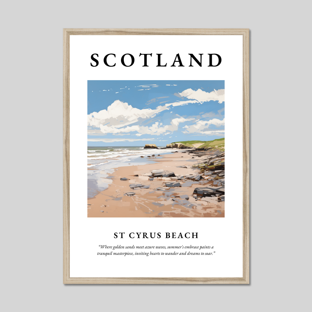 Poster in a natural frame with the word Scotland