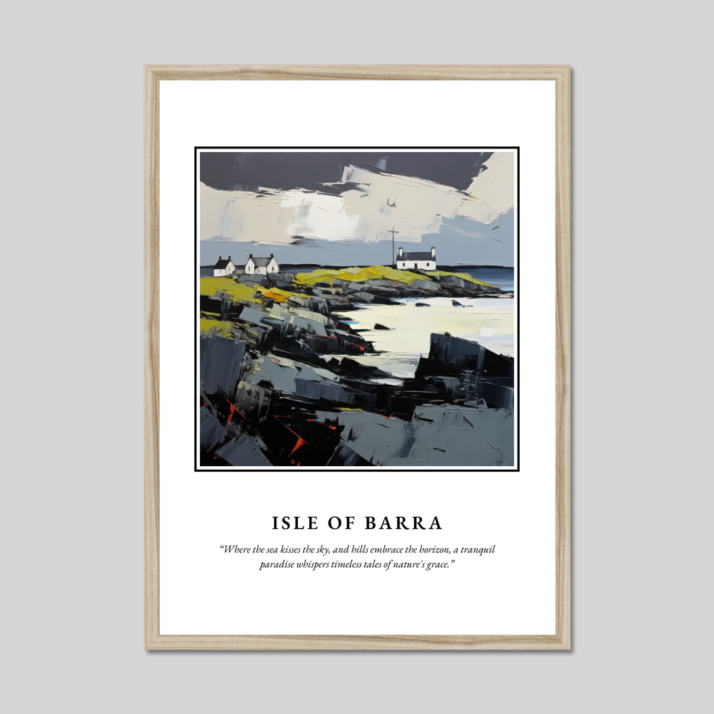 Poster in a natural frame