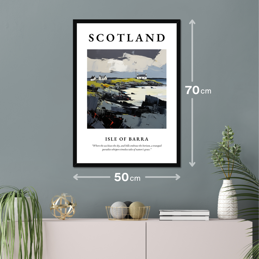 Poster of Isle of Barra hanging on a wall