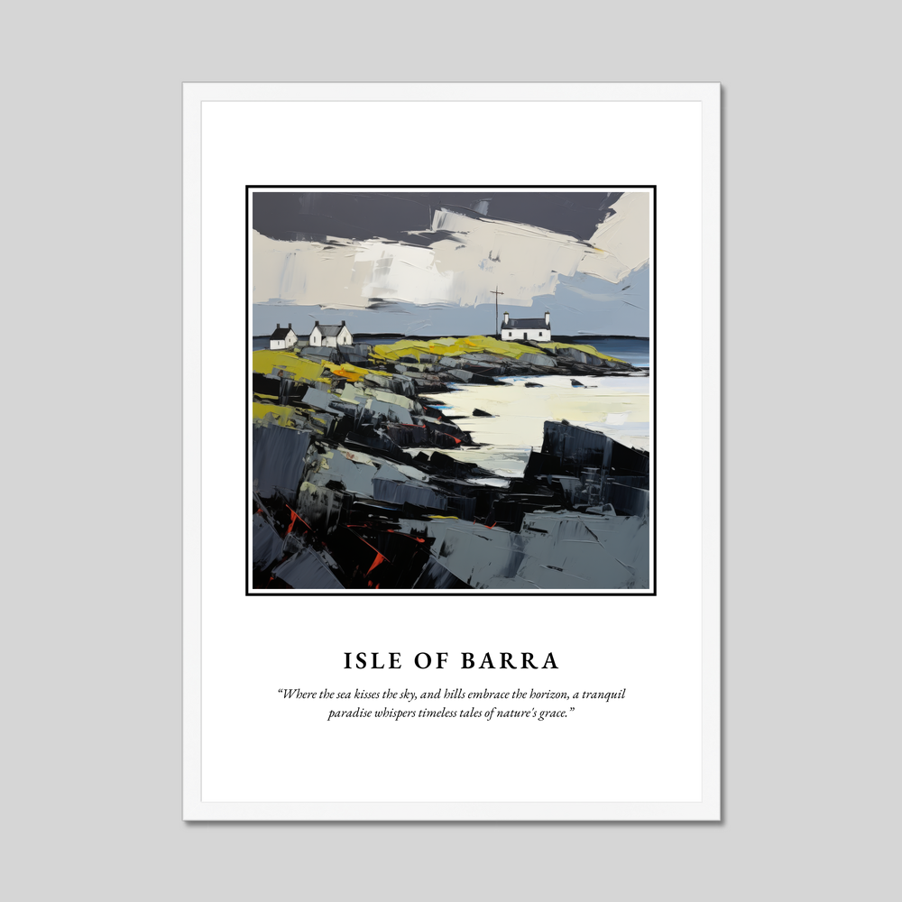 Poster in a white frame