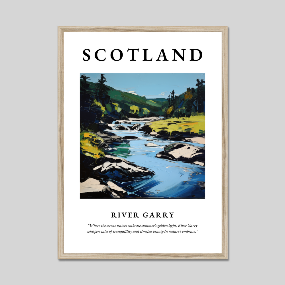 Poster in a natural frame with the word Scotland