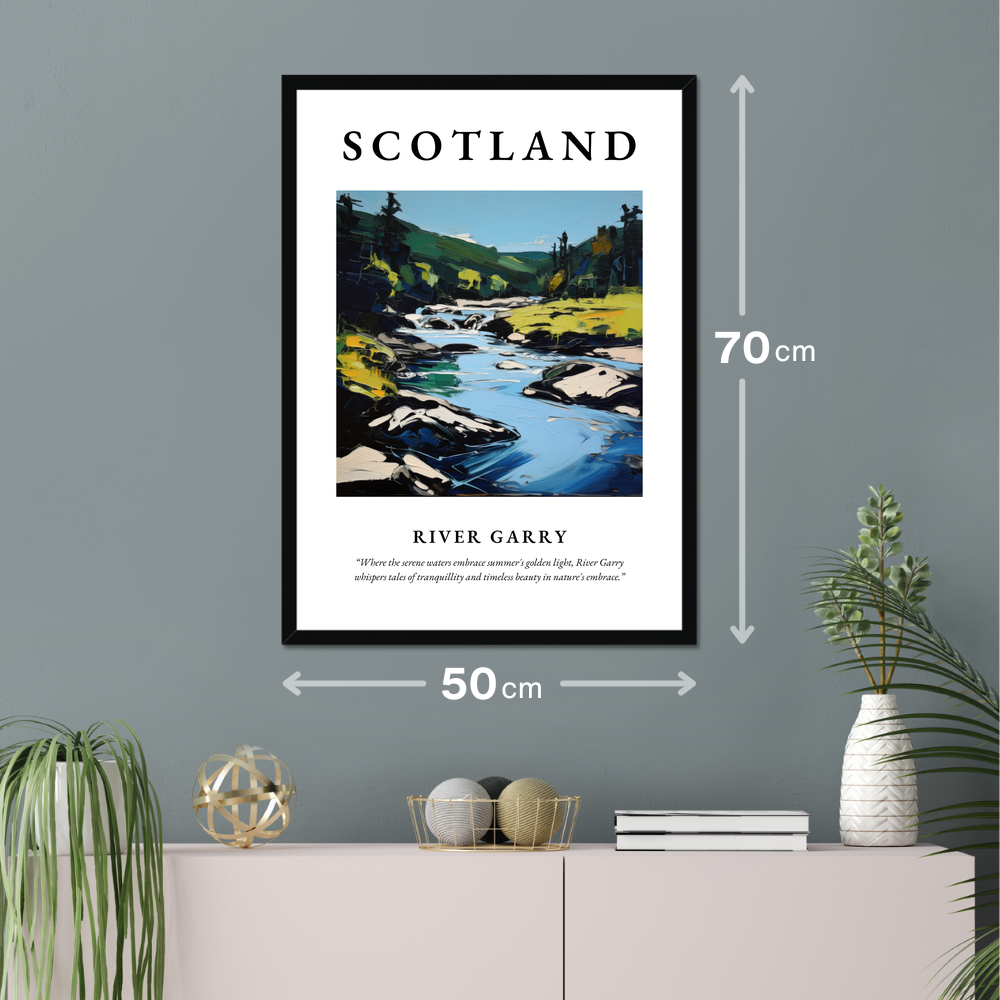 Poster of River Garry hanging on a wall