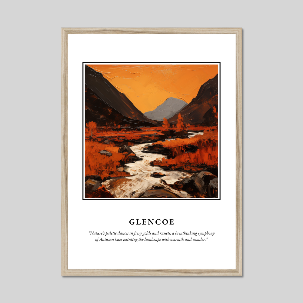 Poster in a natural frame