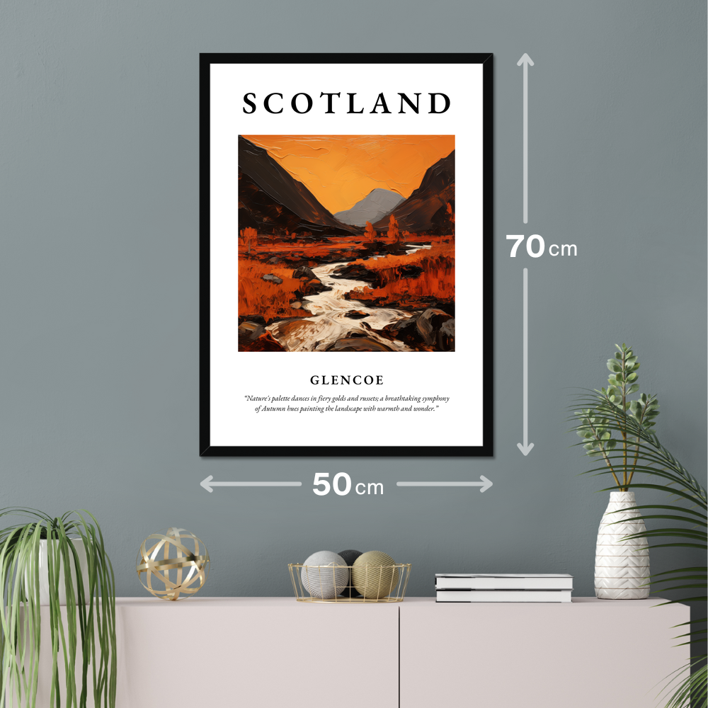 Poster of Glencoe hanging on a wall