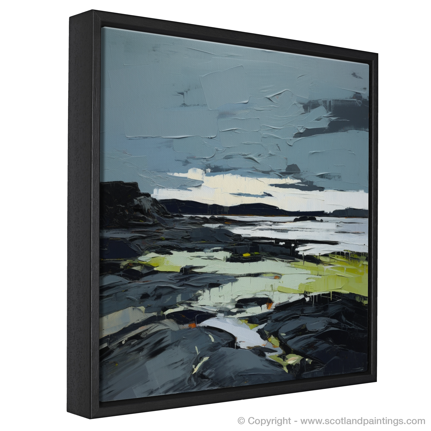 Painting and Art Print of Largo Bay, Fife entitled "Largo Bay Enigma: An Expressionist Ode to Scottish Shores".