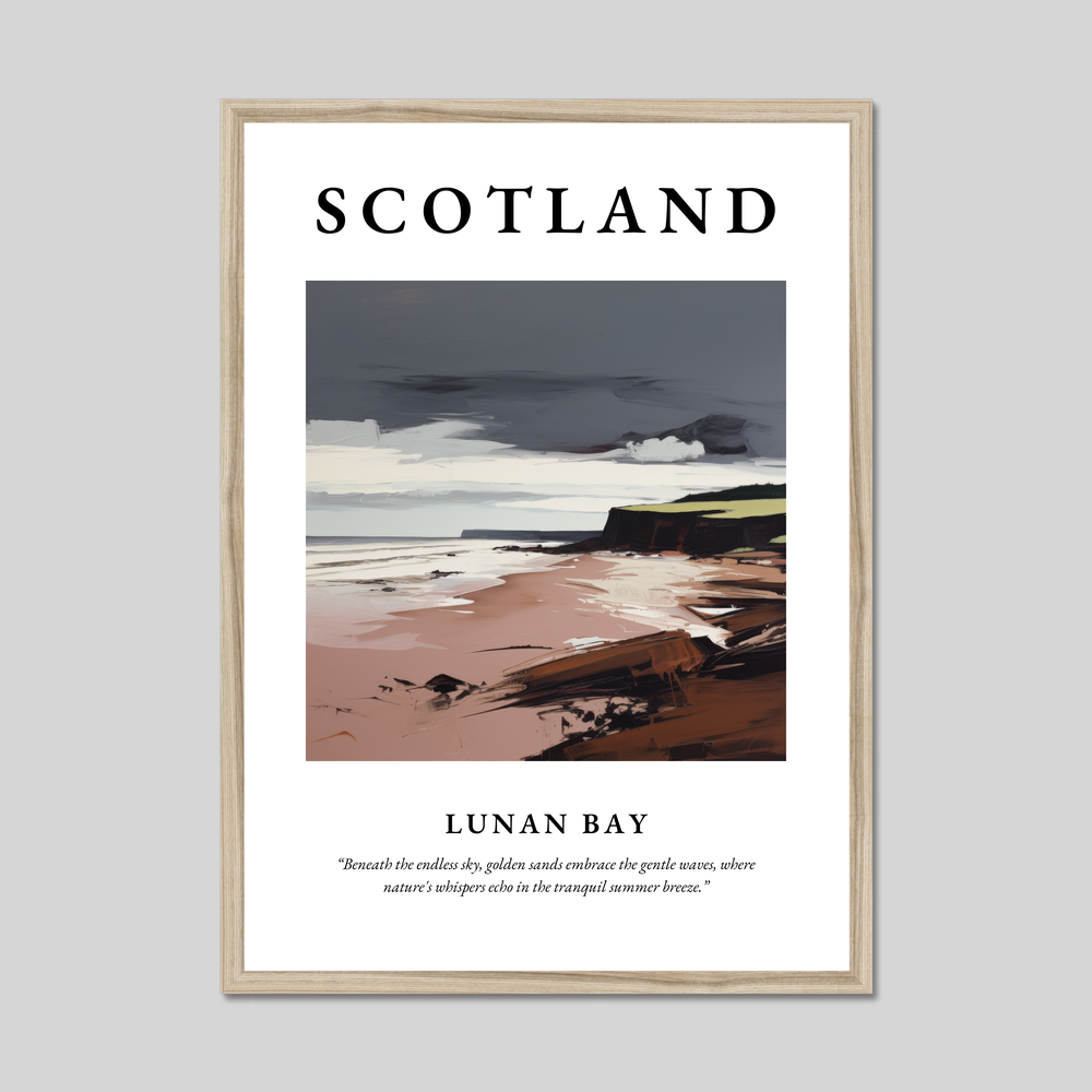 Poster in a natural frame with the word Scotland