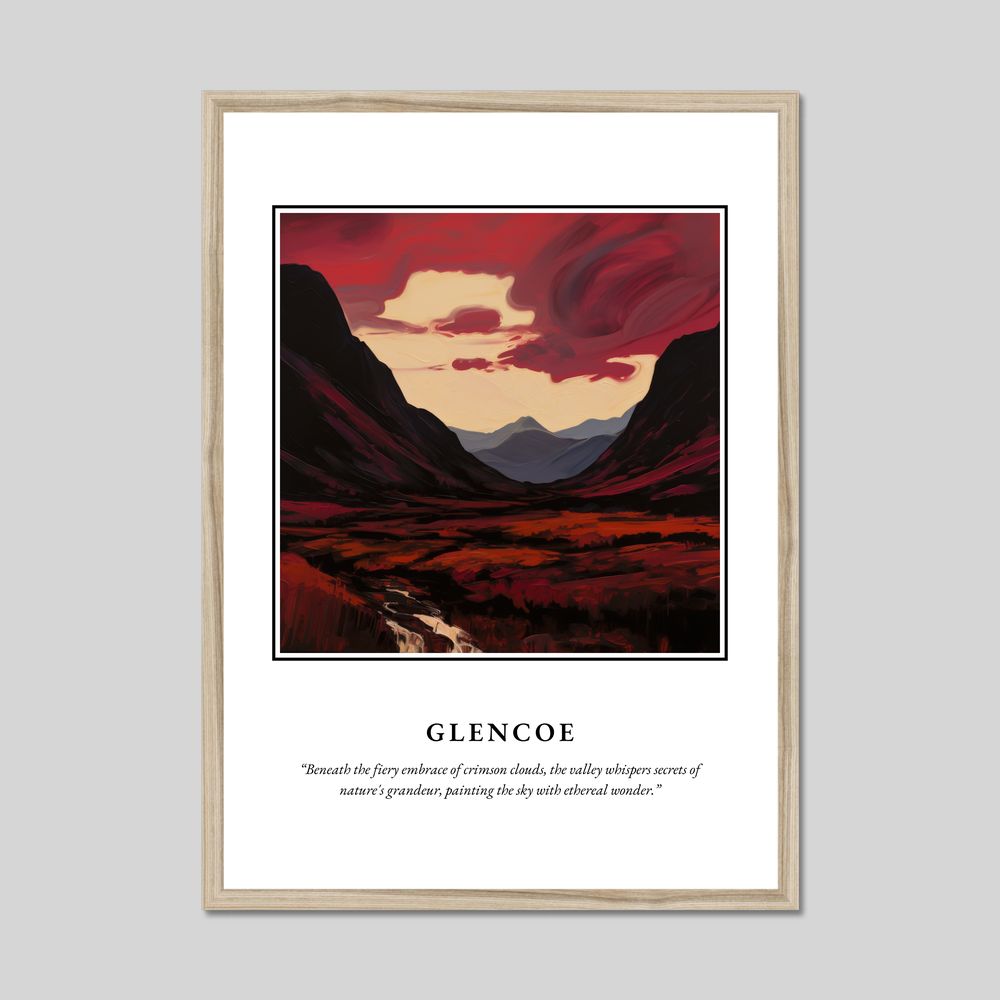 Poster in a natural frame