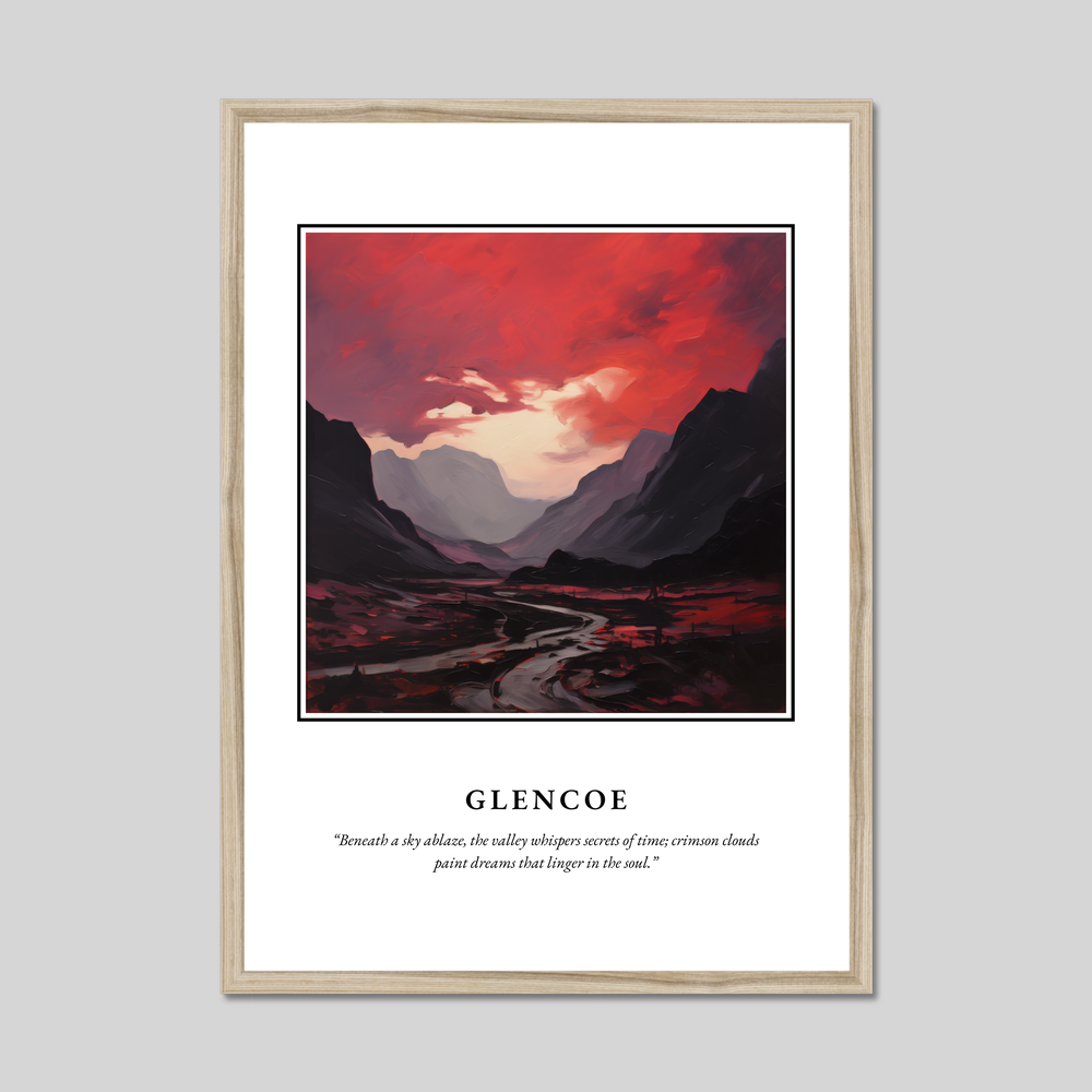 Poster in a natural frame