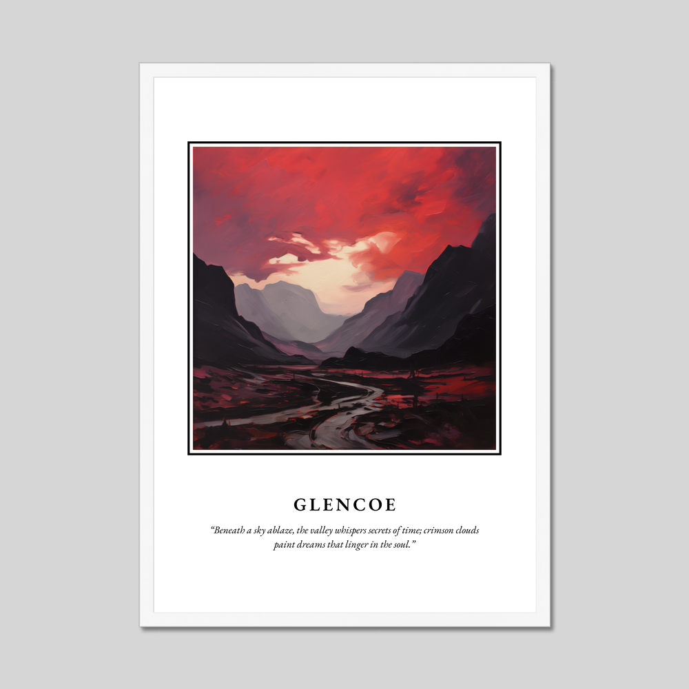 Poster in a white frame