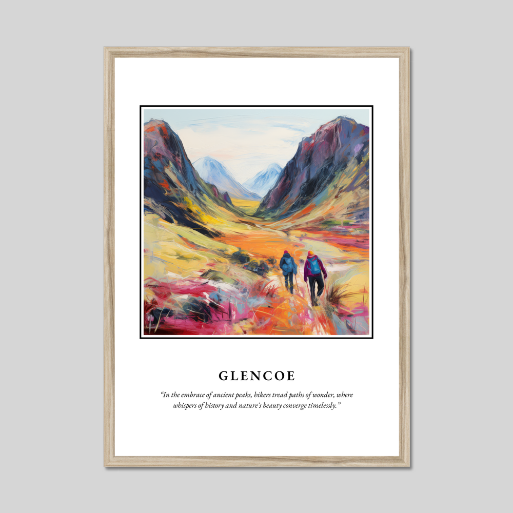 Poster in a natural frame