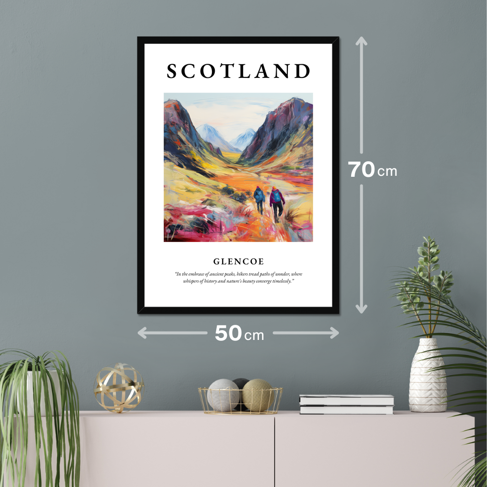 Poster of Glencoe hanging on a wall