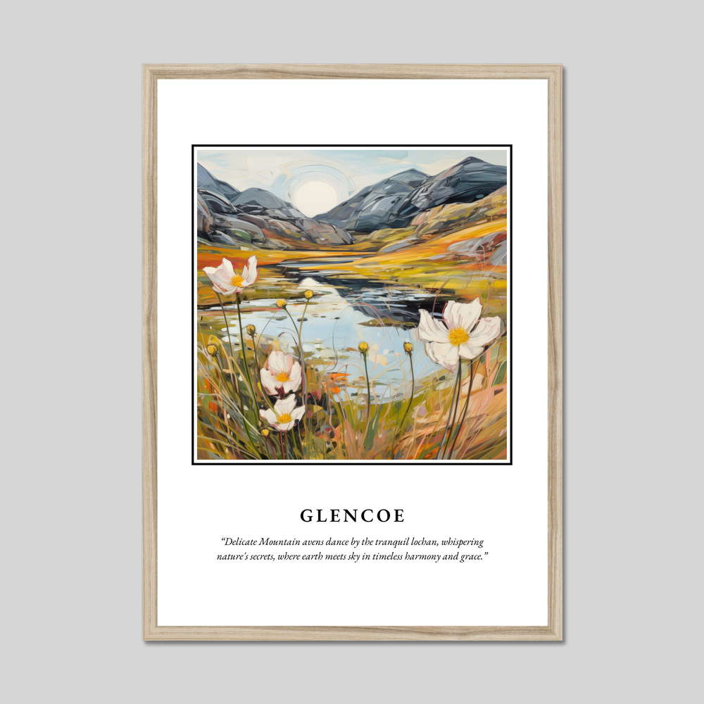 Poster in a natural frame