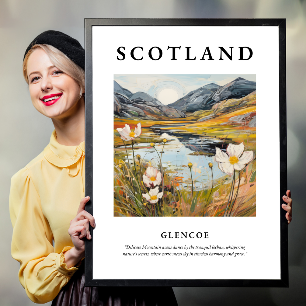 Person holding a poster of Glencoe