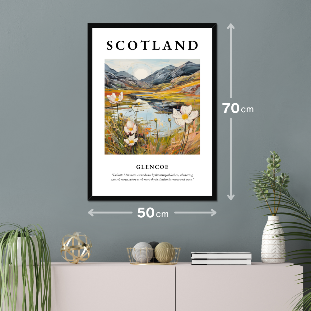 Poster of Glencoe hanging on a wall