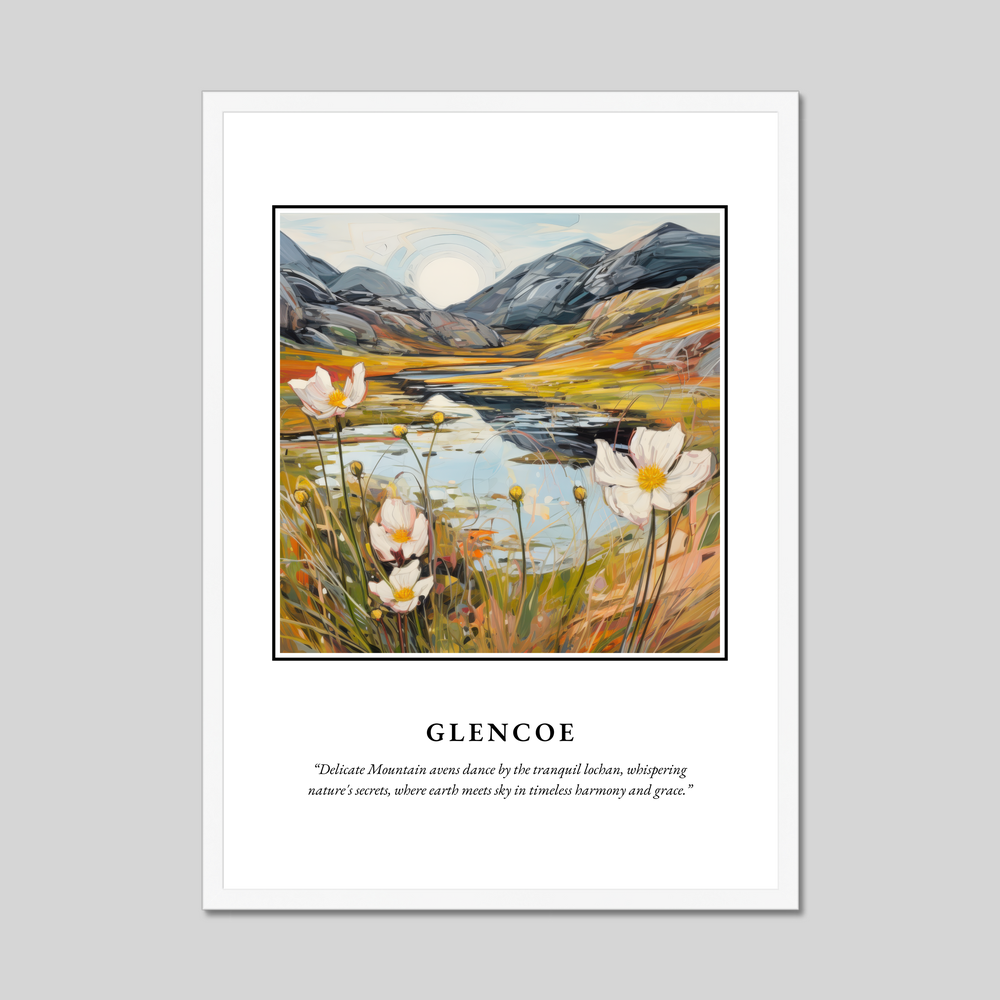 Poster in a white frame