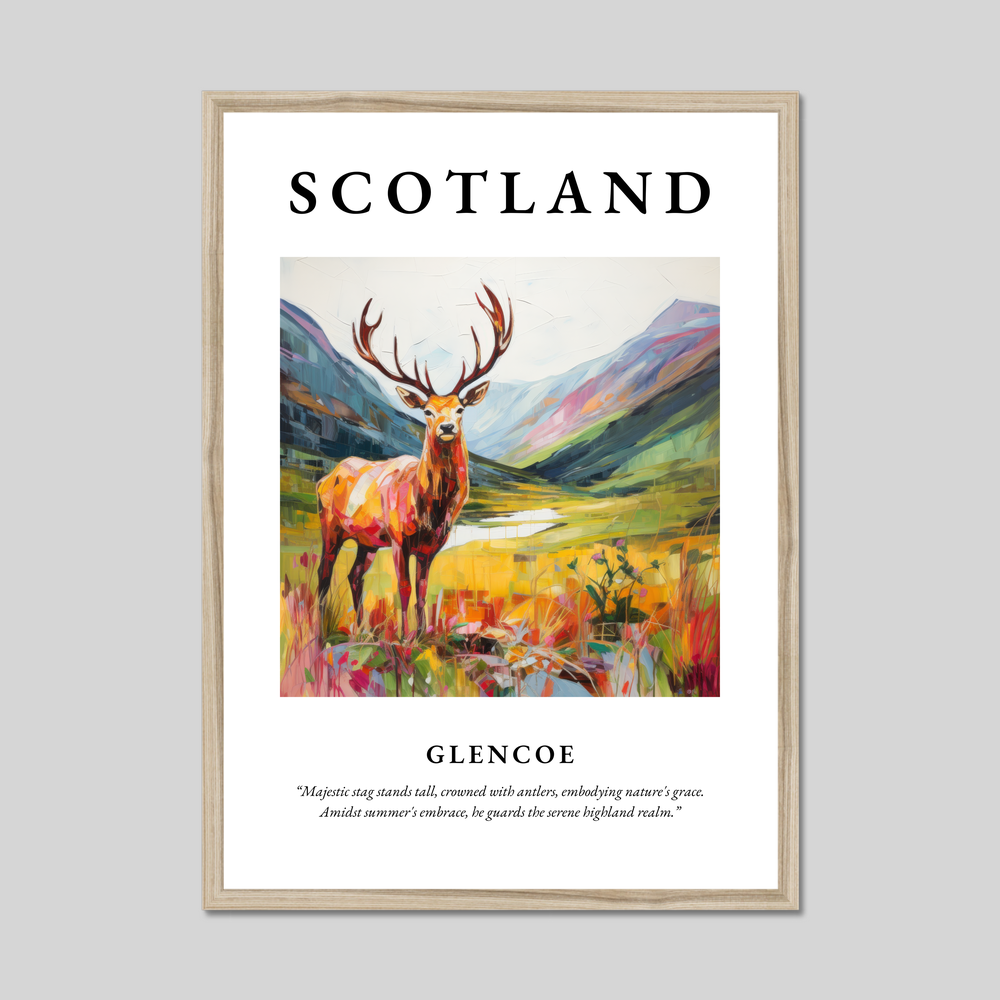Poster in a natural frame with the word Scotland