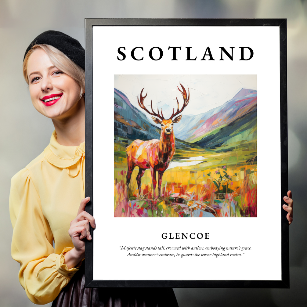 Person holding a poster of Glencoe
