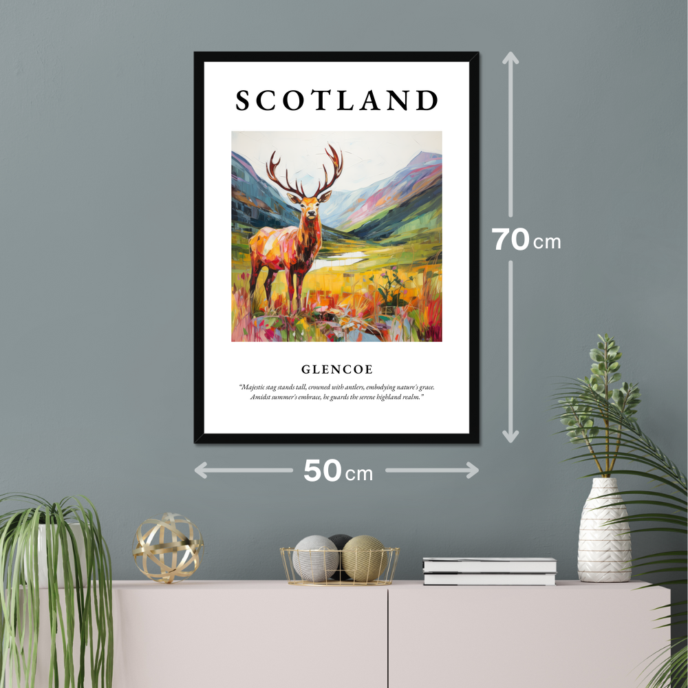 Poster of Glencoe hanging on a wall