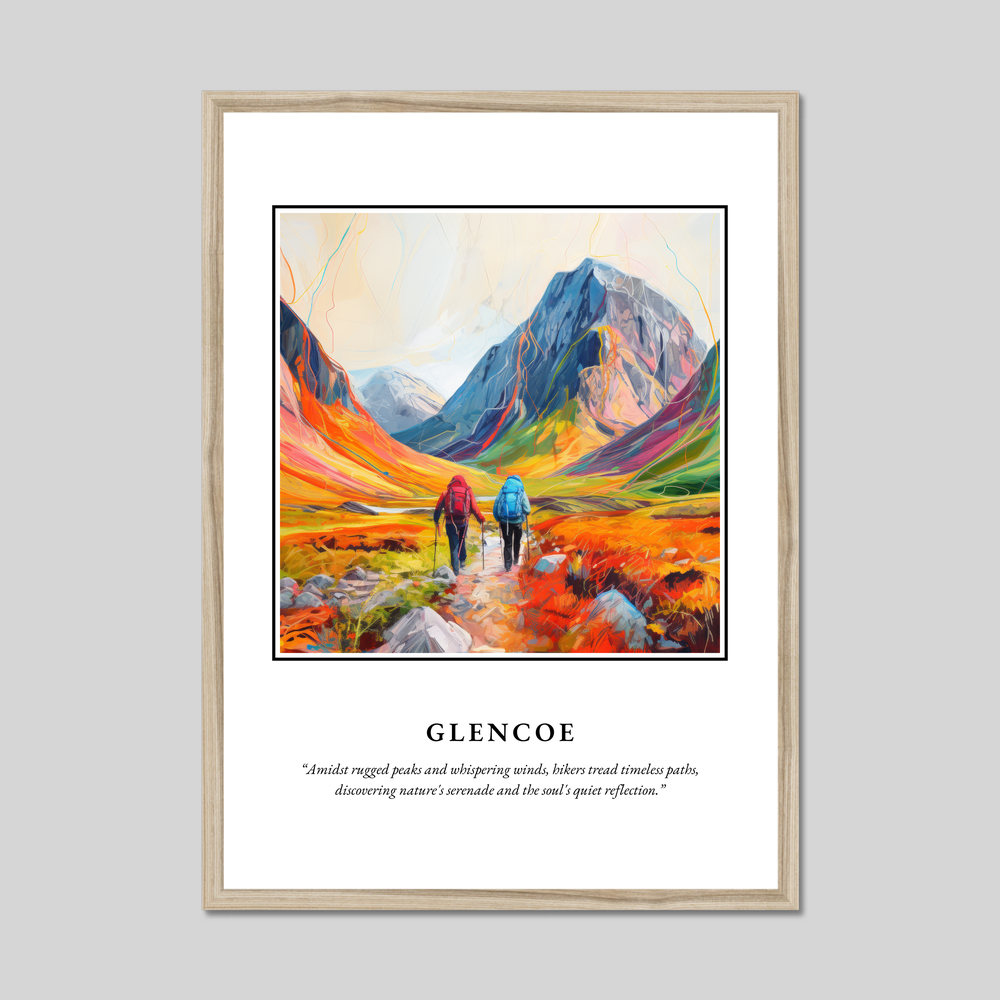 Poster in a natural frame