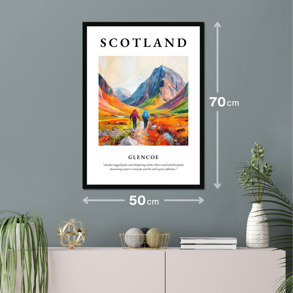 Poster of Glencoe hanging on a wall