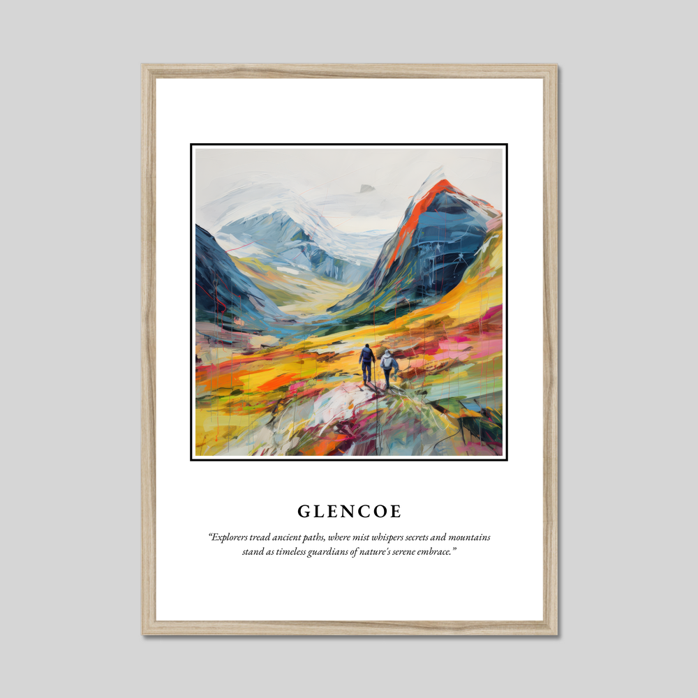 Poster in a natural frame