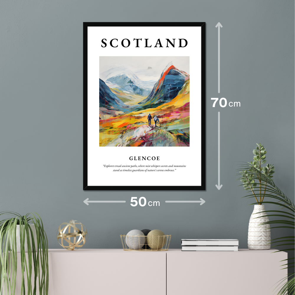 Poster of Glencoe hanging on a wall