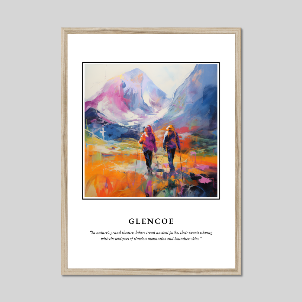 Poster in a natural frame