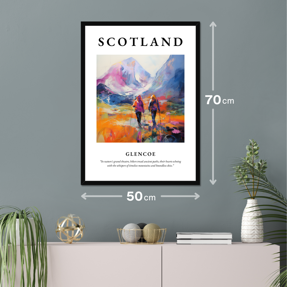 Poster of Glencoe hanging on a wall