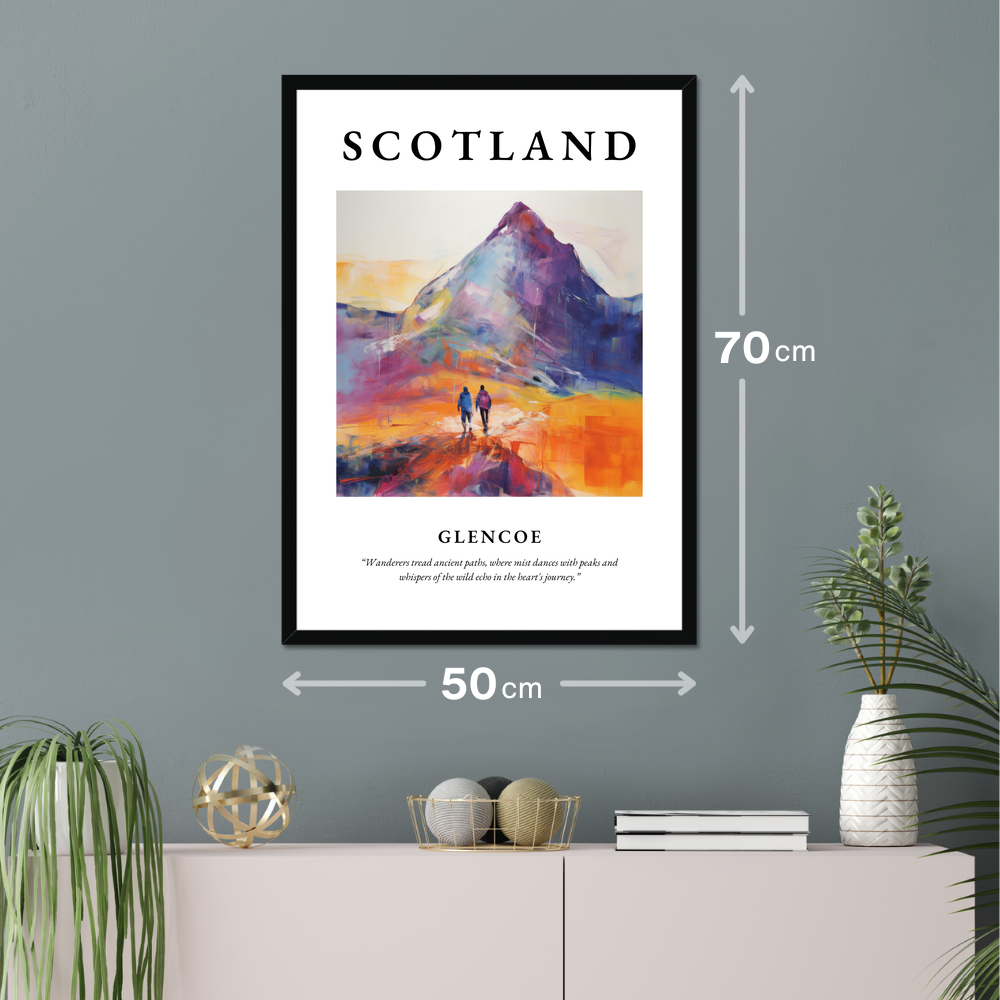 Poster of Glencoe hanging on a wall