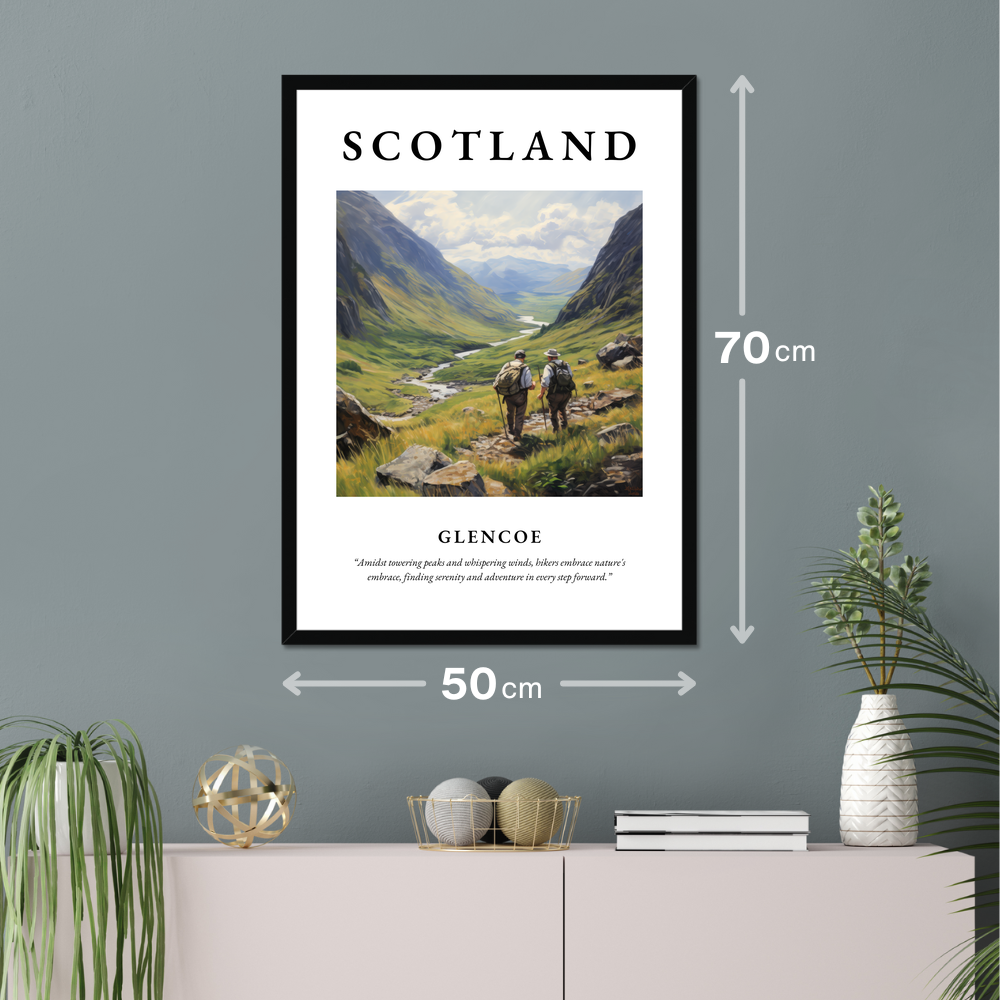 Poster of Glencoe hanging on a wall