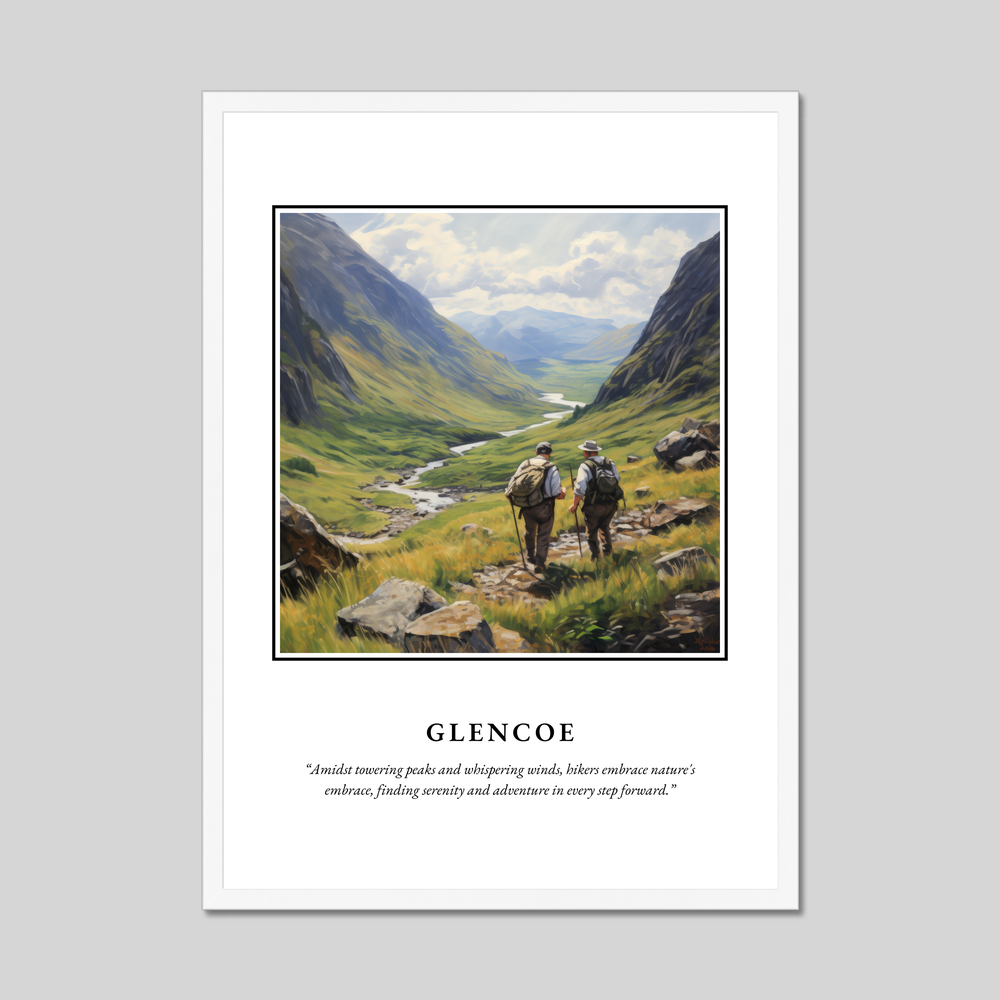 Poster in a white frame