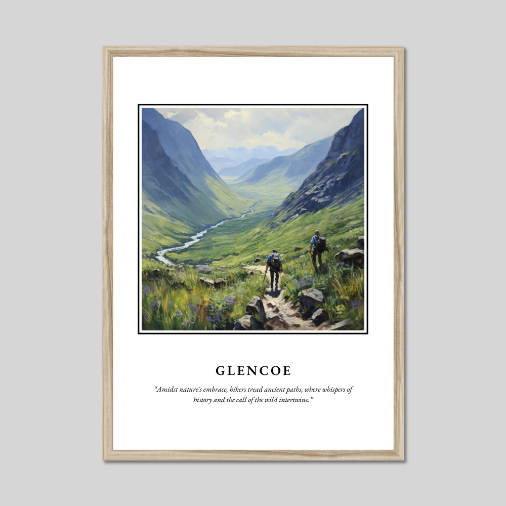 Poster in a natural frame