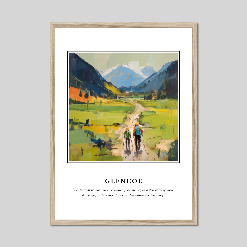 Poster in a natural frame