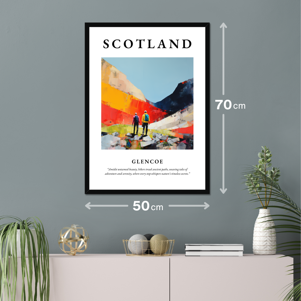 Poster of Glencoe hanging on a wall