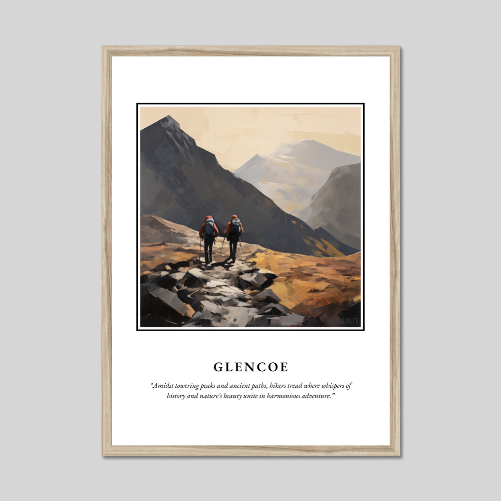 Poster in a natural frame