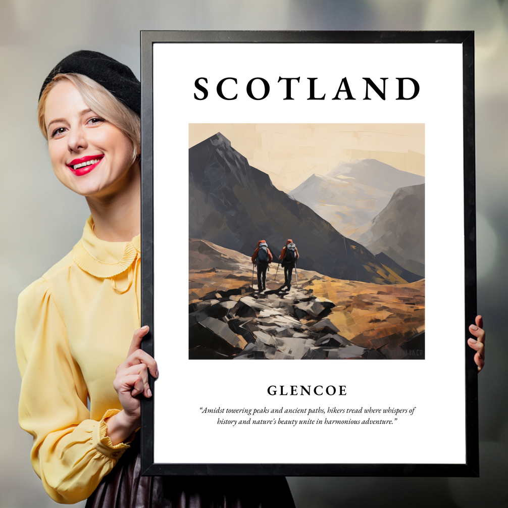 Person holding a poster of Glencoe