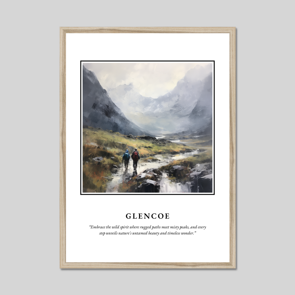 Poster in a natural frame