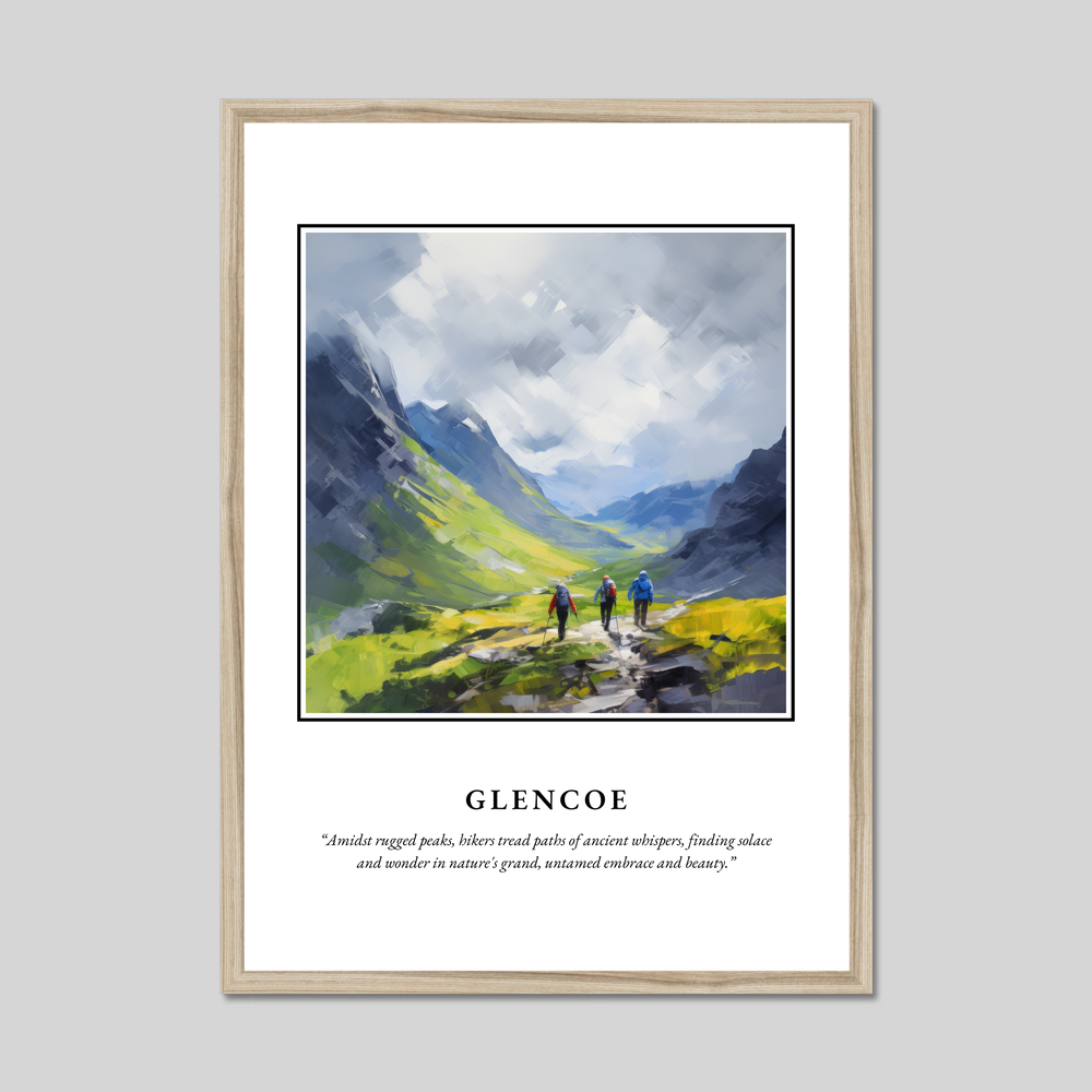 Poster in a natural frame