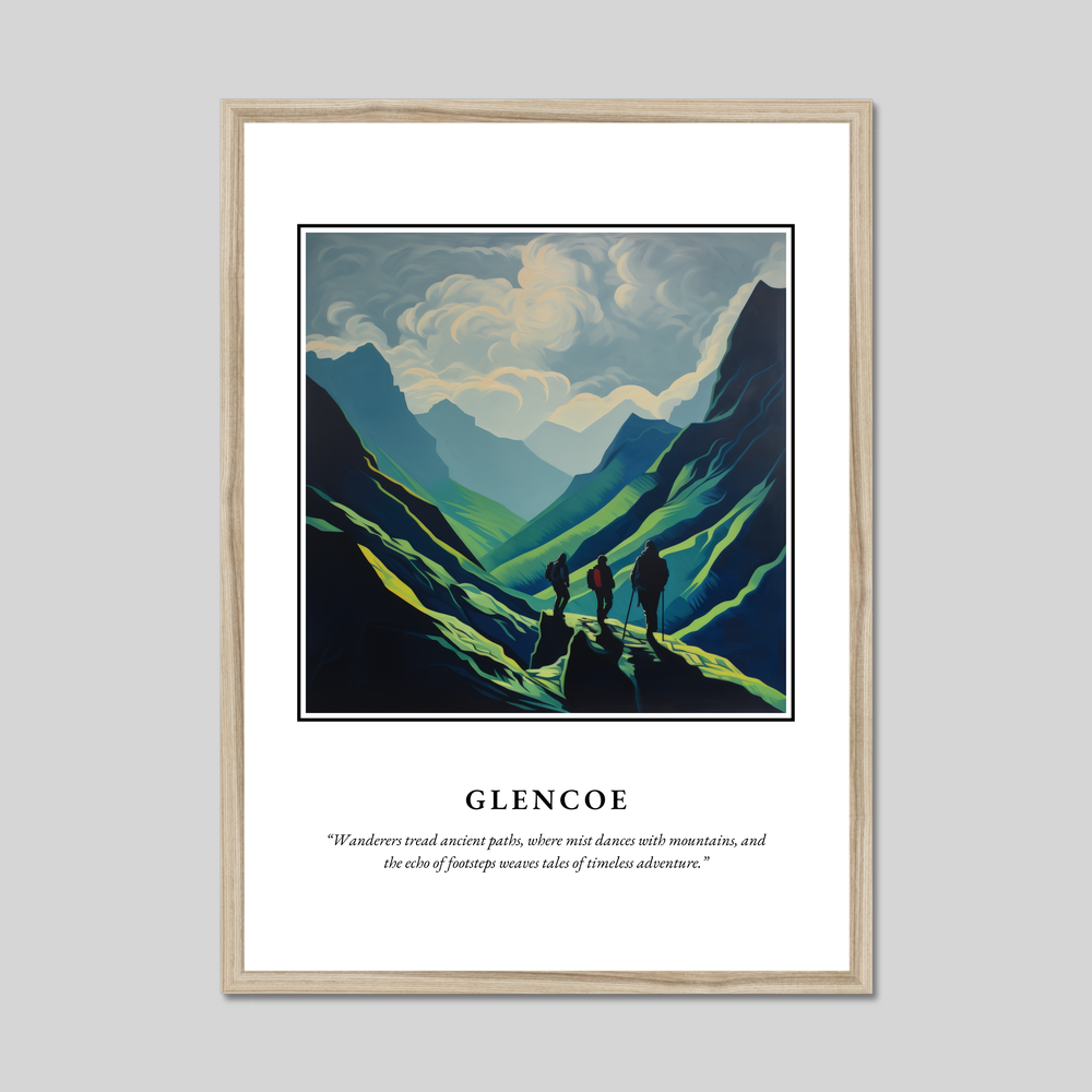 Poster in a natural frame