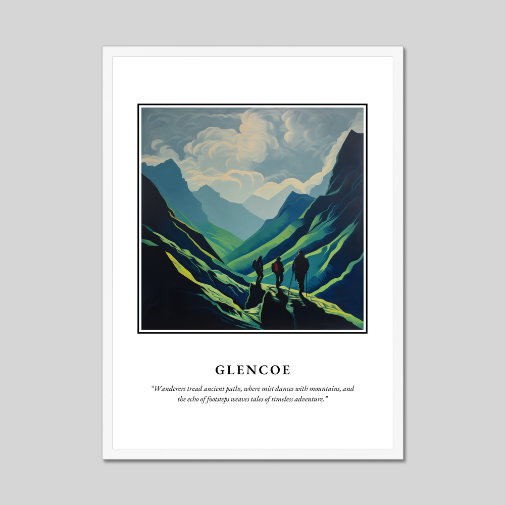 Poster in a white frame