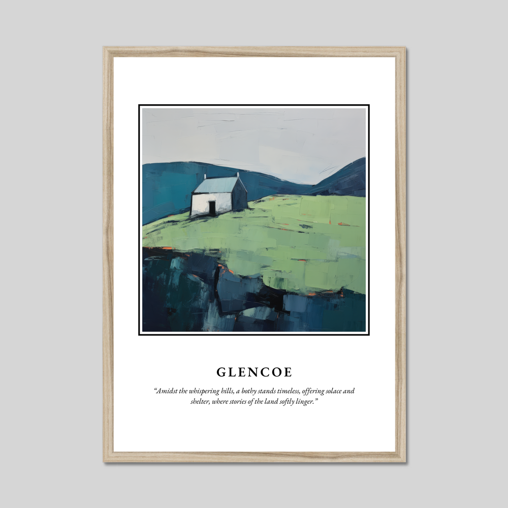 Poster in a natural frame