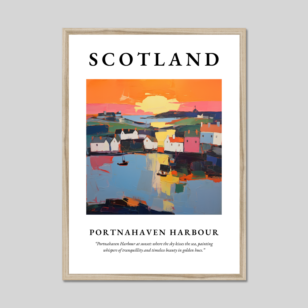 Poster in a natural frame with the word Scotland